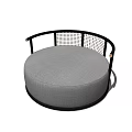 New Chinese Style Single Sofa Rattan Single Sofa 3d model