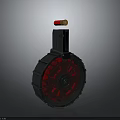 Tactical Military Weapon Drum Magazine With Red Bullet On Top Design