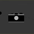 Vintage Analog Camera With Film Roll And Classic Lens Design