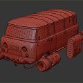 Sci-Fi Bus Industrial LOFT Bus 3d model