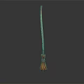 Essential Home Cleaning Broom With Long Wooden Handle And Straw Bristles Design