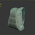 Modern Silver Striped Backpack With Adjustable Shoulder Strap And Durable Fabric