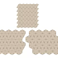 Three Textured Wall Panels With Geometric Patterns For Modern Interior 3d model