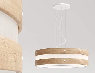 Modern chandelier solid wood chandelier 3d model