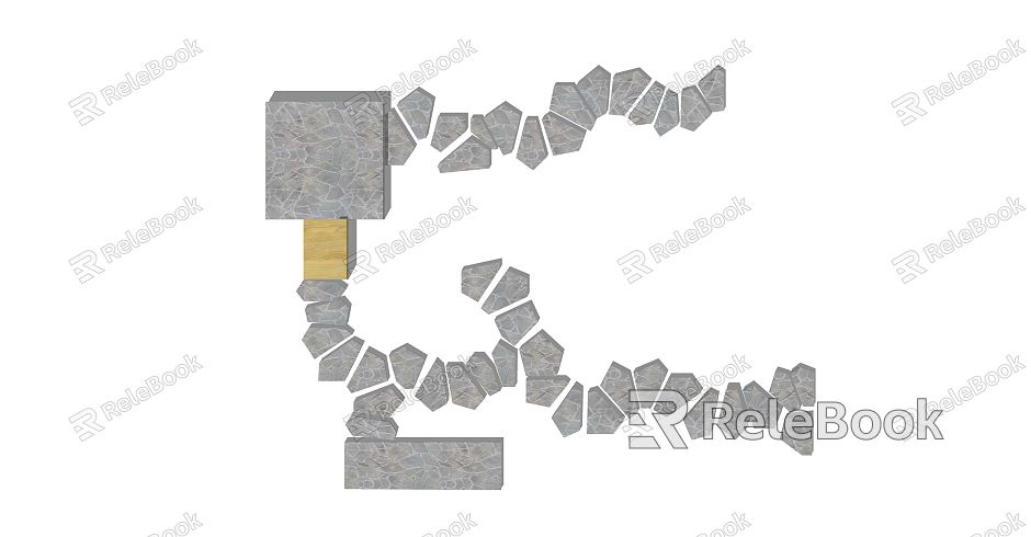 Modern Stone Road Tingbu Stone Road Stone Road Paving Sitches model