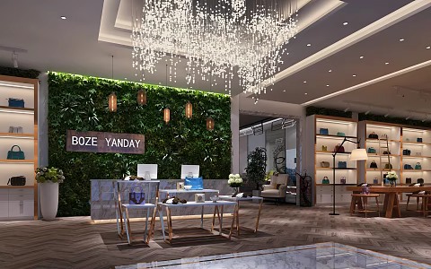 Post-modern specialty stores, shopping malls, bag stores 3d model