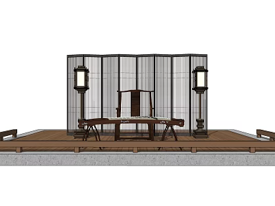 Creative Studio Display With Musical Instruments And Art Supplies For Artistic Creation 3d model