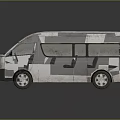 White Old Worn Van Exterior Featuring Side Windows And Front Details