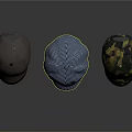 Stylish Caps Featuring Gray Striped And Camouflage Patterns For Daily Wear