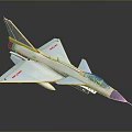 Detailed Fighter Jet Model With Realistic Wing Design And Gray Background