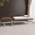 modern sofa stool bench square stool 3d model