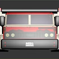Red And White Lego Model TMA Flatbed Tow Truck With Warning Lights