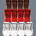 Modern Commercial Seating Equipment With Brown Red White Colors For Office Airport Theater