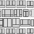Modern floor-to-ceiling window sliding window casement window bay window balcony window system window frame broken bridge aluminum window 3d model