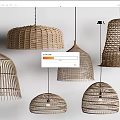 Woven Bamboo Pendant Lights With Various Creative Designs For Home Decoration