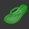 White Flip Flops With Thick Comfortable Sole Casual Summer Footwear Design