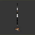 Tactical Sniper Rifle With Scope Black White Yellow Color Firing Flame