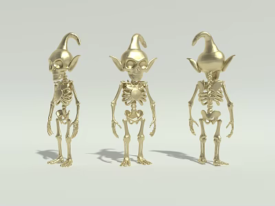 Goblin Skeleton Skeleton Skeleton Genie Skeleton Genie Western Elf Game Character Ancient Forest Alien ET Skeleton Horror Monster Man 3d model