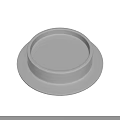 Two White Stacked Round Ceramic Plates With Smooth Surface And Simple Design