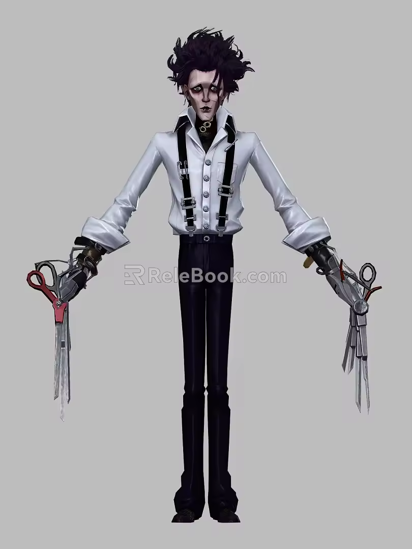 Cartoon Scissors Edward Cartoon Movie Animation Men Scissors Edward Pants 3d model