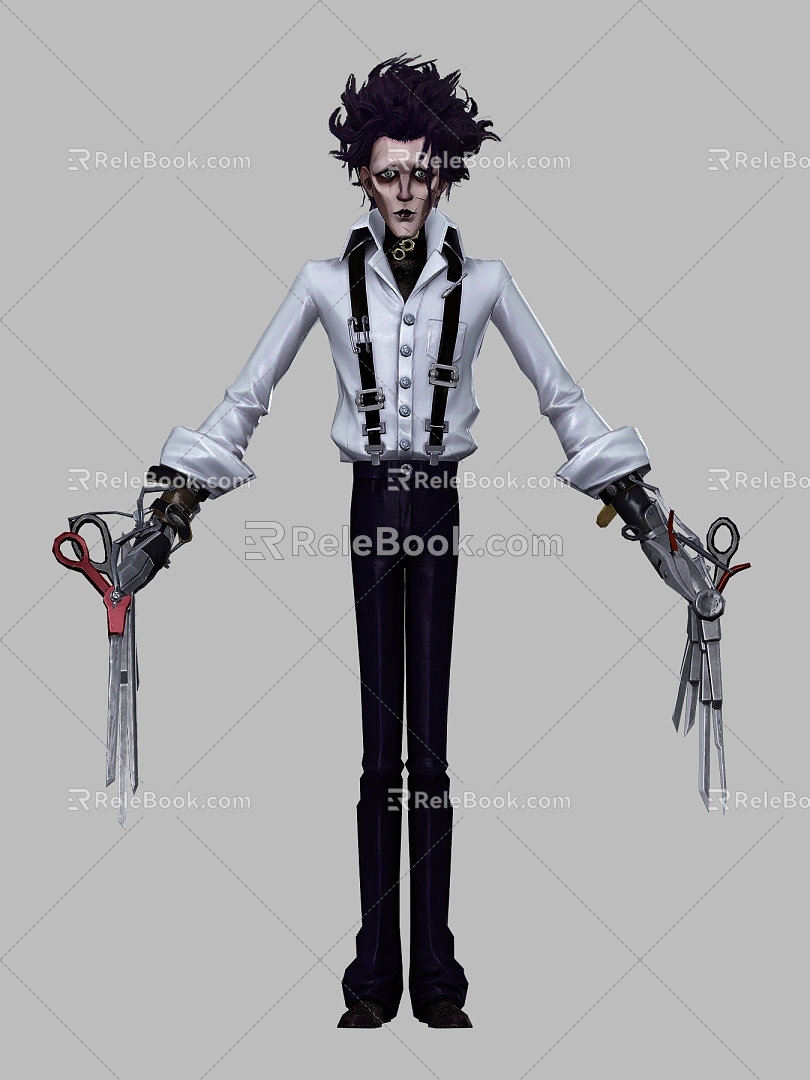 Cartoon Scissors Edward Cartoon Movie Animation Men Scissors Scissors Edward Pants 3d model