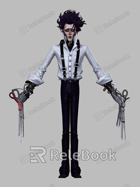 Cartoon Scissors Edward Cartoon Movie Animation Men Scissors Scissors Edward Pants model