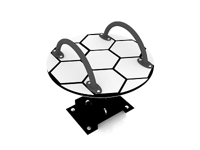 Circular Playground Equipment With Hexagonal Pattern And Metal Handrails For Kids 3d model