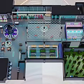 Modern Commercial Complex Interior Layout With Shopping Zones Dining Areas And Green Spaces