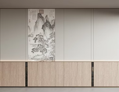 New Chinese Style Background Wall Hard Bag Background Wall Sofa Background Wall Bedside Background Wall 3d model