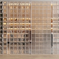 Modern glass brick glass brick screen partition 3d model