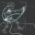 Man Using VR Headset With Controller in Virtual Reality Experience