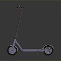 Modern Silver Electric Scooter With Black Handlebars Two Wheels And Reflective Surface 3d model
