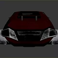 Red Futuristic Sports Car With Sleek Aerodynamic Body And Concept Design
