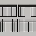 Modern Black Frame Glass Windows With Various Sliding Designs For Home