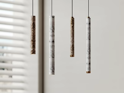 Modern Chandelier Cave Stone Chandelier Long Pandelier 3d model