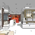 Modern Furniture Specialty Store with Window Display Interior Lighting and Decor