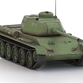 T44 tank Soviet tank World War II tank 3d model