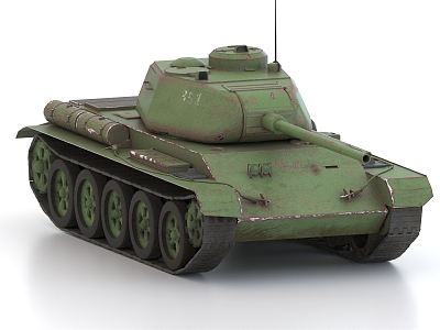 T44 tank Soviet tank World War II tank 3d model