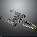 Futuristic Cosmic Spacecraft With White Yellow Blue Design And Multiple Modules