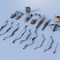 Weapon weapon knife gun bow and arrow game props 3d model