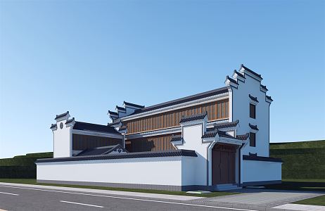 Chinese single-family villa building 3d model