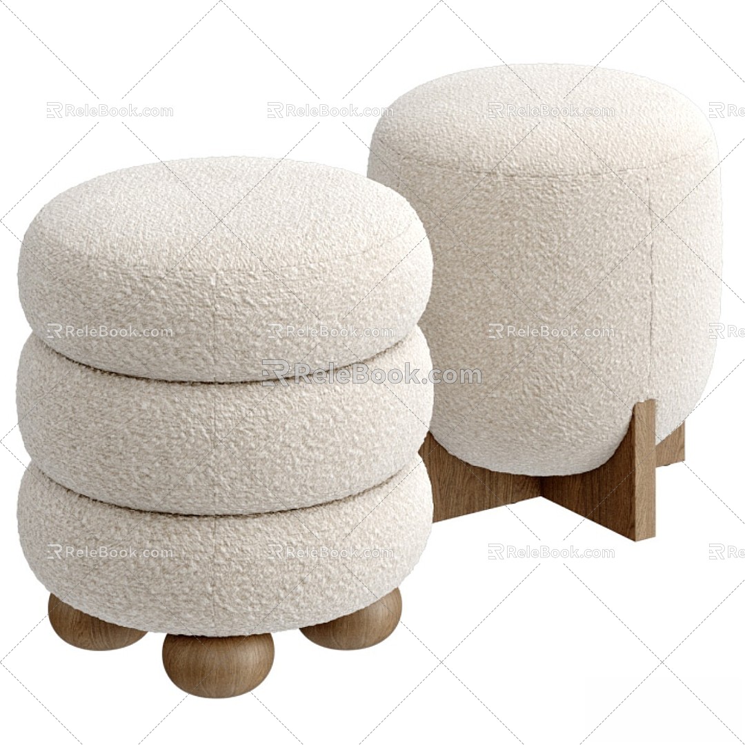 Ethnic sofa stool pouf ottoman boucle model