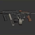 Different Types Of Modern Tactical Weapons With Colorful Designs And Features