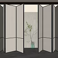 Modern Interior Folding Door with Wooden Frame and Linen Panel for Home Partition