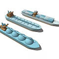 Decorative Ship Model Ornament Set With Various Vessel Designs For Home Decor