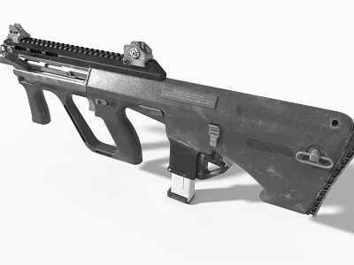 Game Movie Character Using Tactical Assault Rifle With Scope And Magazine 3d model