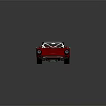 Red Vintage Sports Car With Black Roof And Sleek Classic Design