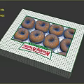 Delicious Fresh Mary Anne Donuts In Green Polka Dot Box