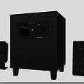 Philips Black Home Audio Speaker System with Subwoofer and Satellite Speakers