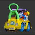Children's Colorful Toy Car With Playful Design And Cartoon Patterns